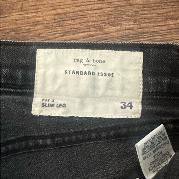Rag & Bone standard issue Fit 2 slim leg jeans. 34 Waist - Picture 7 of 8
